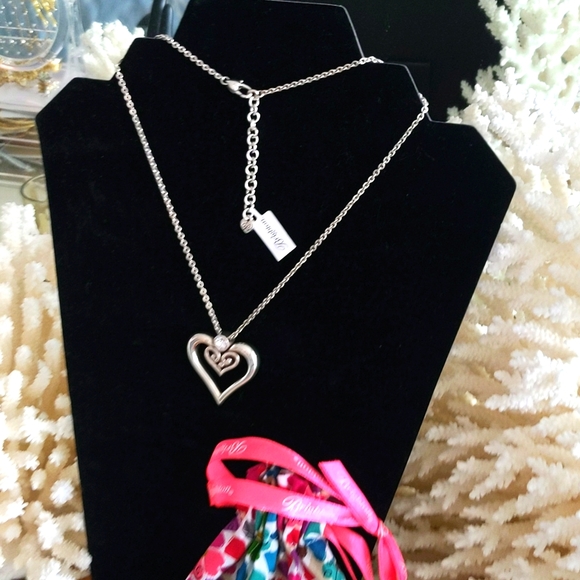 Brighton 🔥NWT🔥 - heart necklace with crystal charm. Never worn brand new. A+ - Picture 3 of 9